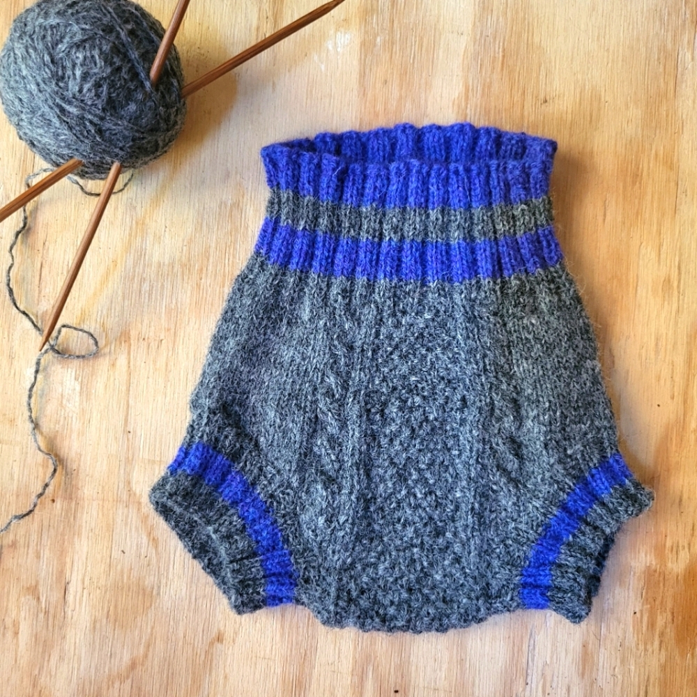 Wool Baby Knitted bloomers diaper cover 0-3m